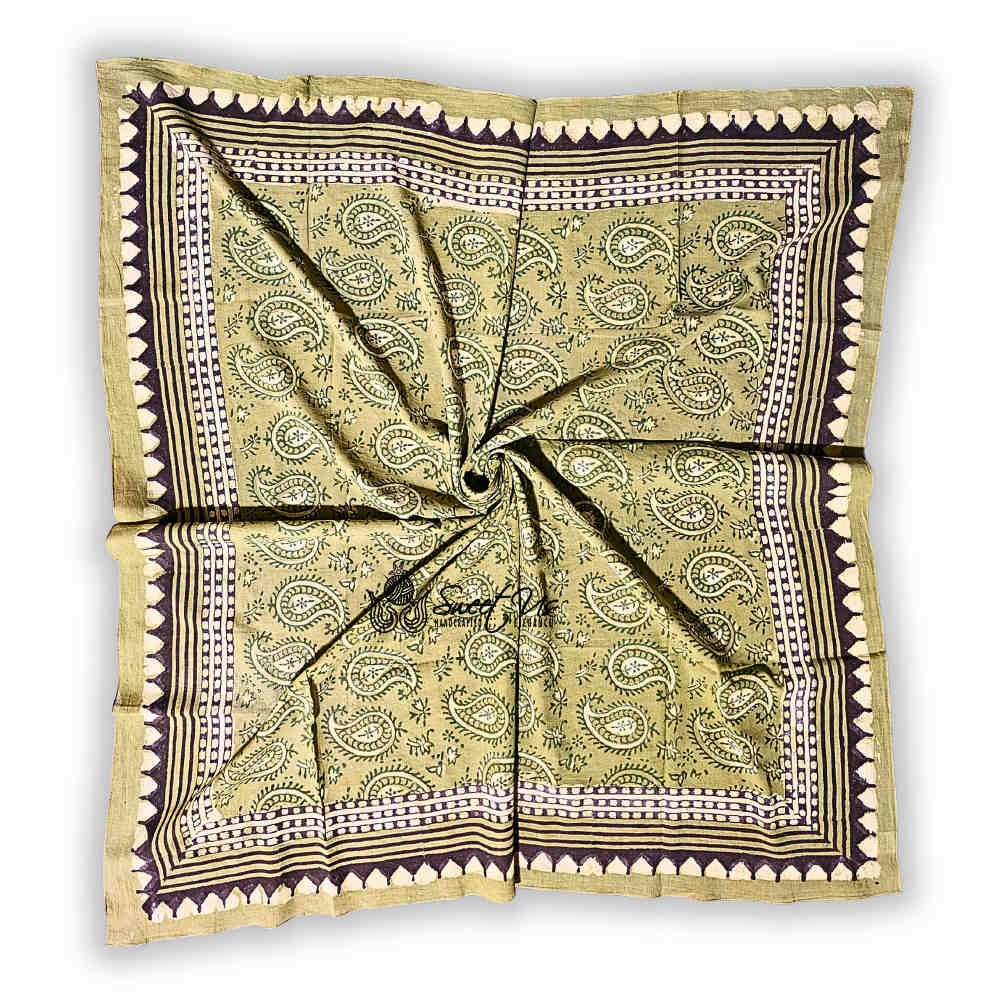 Paisley Splendor Cotton Floral Scarf for Women, Jade Jewel