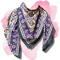 Vintage Paisley Lightweight Floral Cotton Scarf — Cobalt Haven - Sweet Us