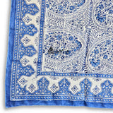 Princess Paisley Soft Cotton Floral Scarf for Women, Serene Blue