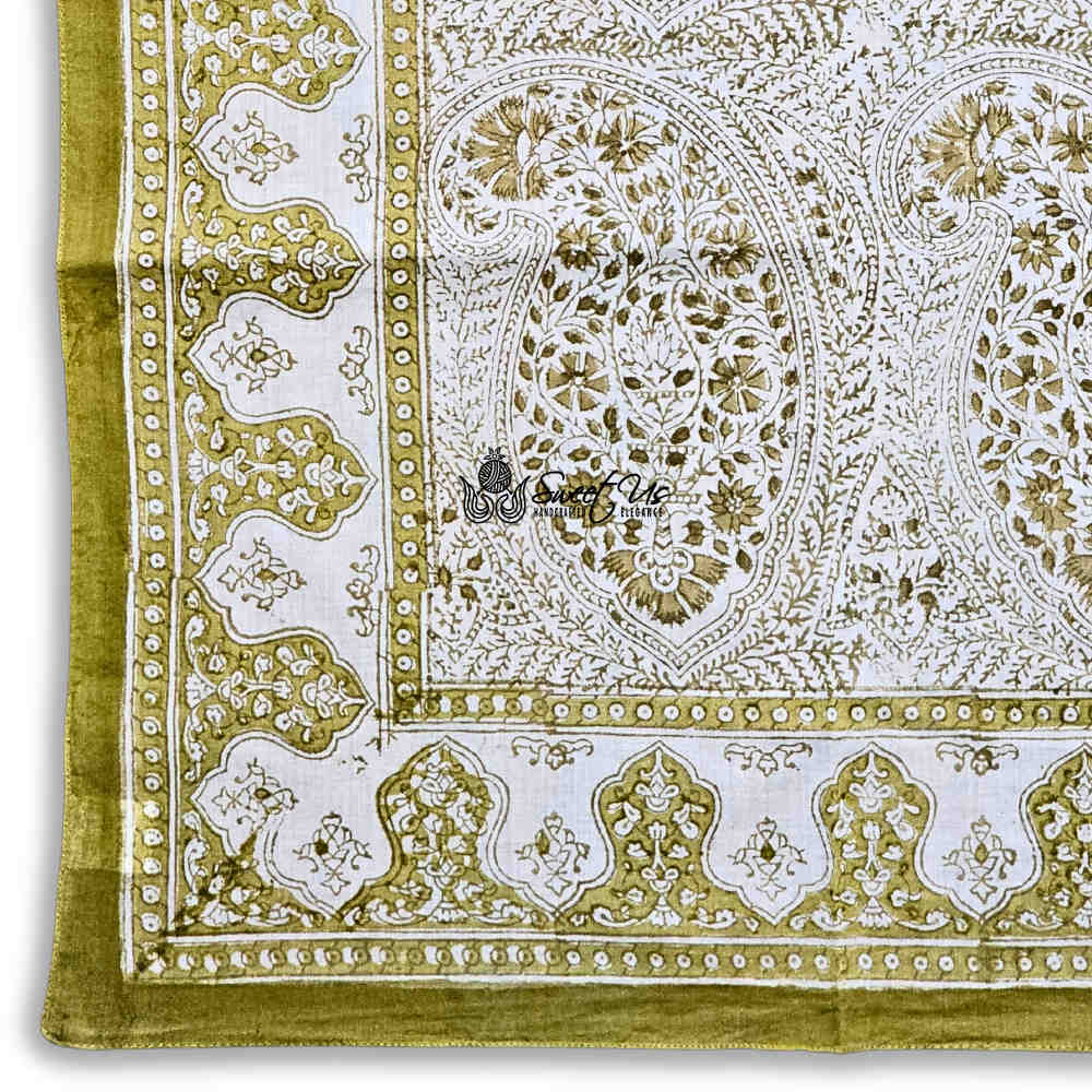 Princess Paisley Soft Cotton Floral Scarf for Women, Antique Lace
