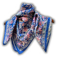 Lotus Dreams Lightweight Floral Cotton Scarf — Sapphire Charm - Sweet Us