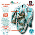 Batik Bloom Lightweight Floral Cotton Scarf — Capri Cypress - Sweet Us