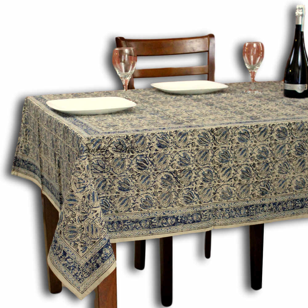 Prana Series Vegetable Dye Tablecloth & Bedspread — Celestial Mist