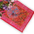 Scarlet Bloom Cotton Floral Set of 4 Placemats, Crimson Dreams - Sweet Us