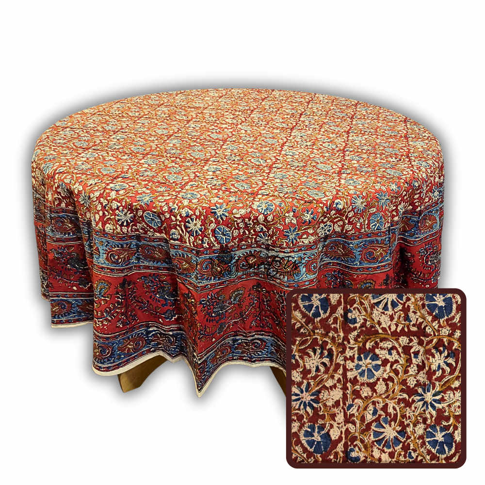 Dharani Series Vegetable Dye Round Tablecloth — Sienna Solstice