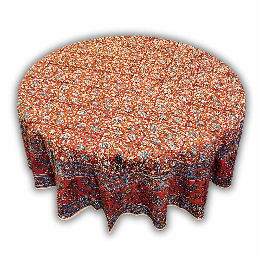 Dharani Series Vegetable Dye Round Tablecloth — Sienna Solstice