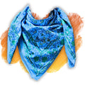Petal Reverie Lightweight Floral Cotton Scarf — Blue Muse
