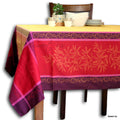 Olivine Easy Clean French Tablecloth Rectangle, Sunlit Rouge - Sweet Us