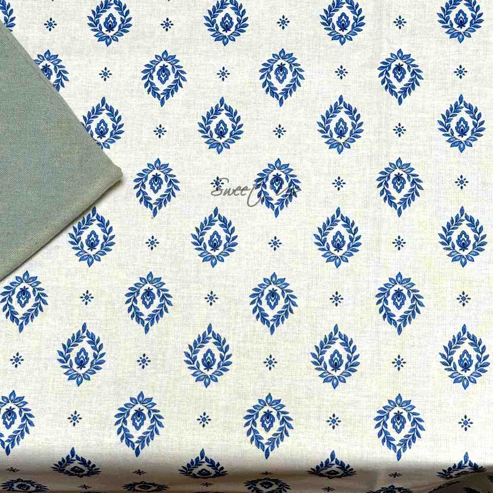 Moustiers Spill-Resistant Classic Allover Tablecloth