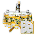 Saveurs de Provence Spill-Resistant Round Tablecloth — Jaune Soleil - Sweet Us