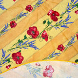 Wipeable Tablecloth Round Spillproof French Acrylic Coated Poppy, Yellow