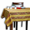 Fleurs d'Avignon Spill-Resistant Allover Tablecloth — Curcuma - Sweet Us