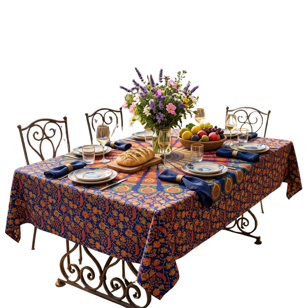Mayura Peacok Mandala Tablecloth & Bedspread  — Majesty - Sweet Us