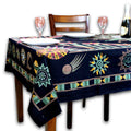 Solaris Celeste Cotton Tablecloth Rectangle — Aurora Spectrum - Sweet Us