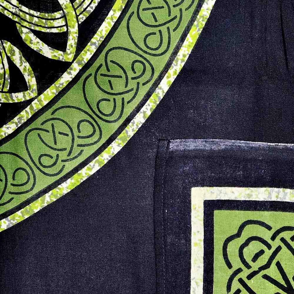 Celtic Crest Hand?Loomed Cotton Tablecloth — Emerald - Sweet Us