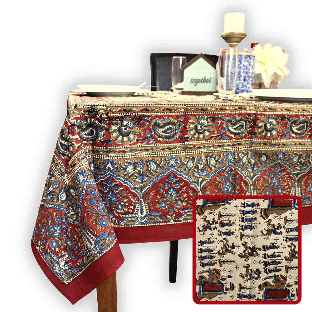 Sundervale Cotton Tablecloth Rectangle — Maroon Cavalier