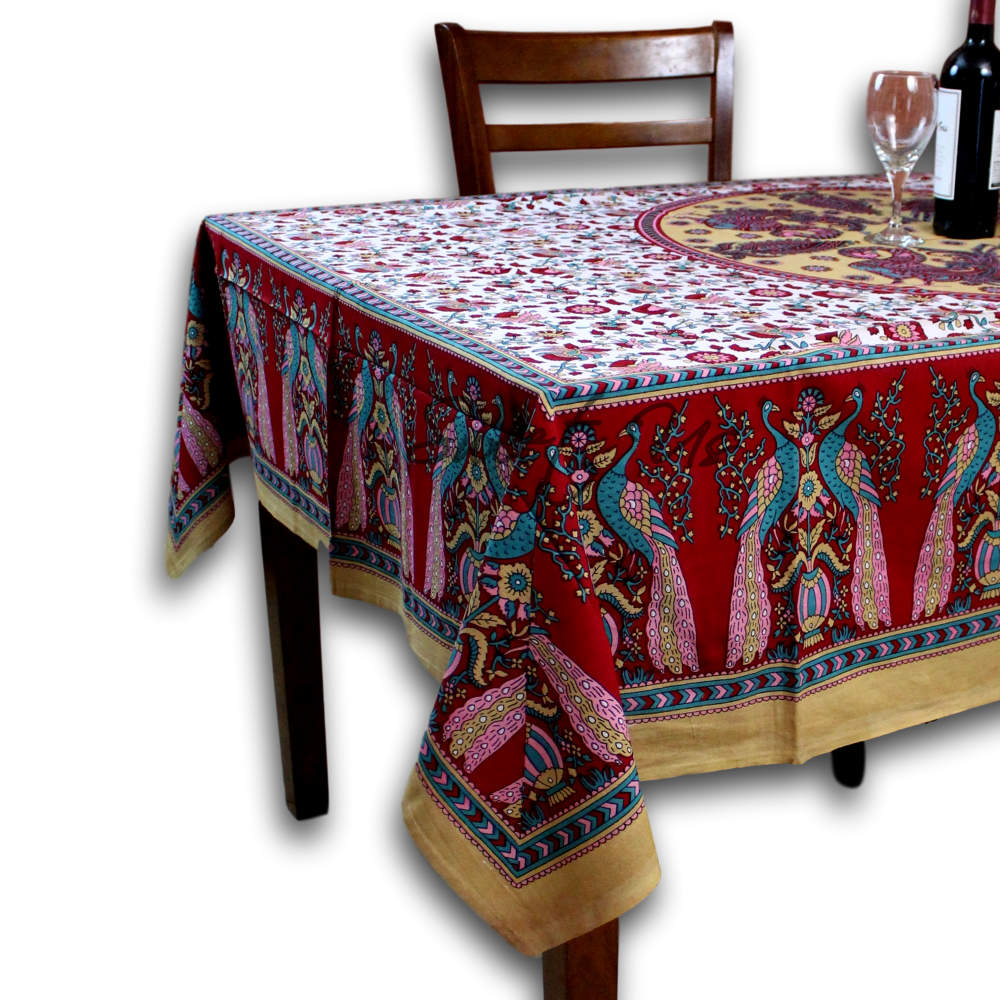 Mayura Peacock Floral Tablecloth & Bedspread — Jasper - Sweet Us