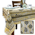 Crown Paisley Cotton Floral Tablecloth Rectangle, Canyon Clay - Sweet Us