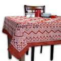 Chrysanthe Cotton Floral Tablecloth Rectangle — Ember