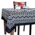 Chrysanthe Cotton Floral Tablecloth Rectangle — Onyx - Sweet Us