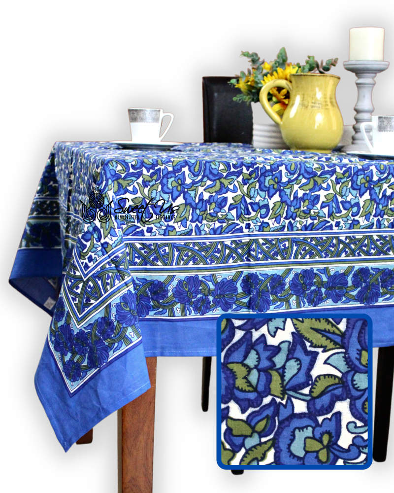 Bianca Floral Cotton Tablecloth