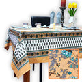 Riviera Series Floral Cotton Tablecloth — Adriatic Amber