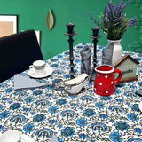 Cotton Bloom Delight Floral Tablecloth Rectangle, Kitchen Linen, Bluebell Grove