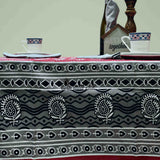 Calla Paisley Floral Cotton Tablecloth Rectangle, Venetian Blush