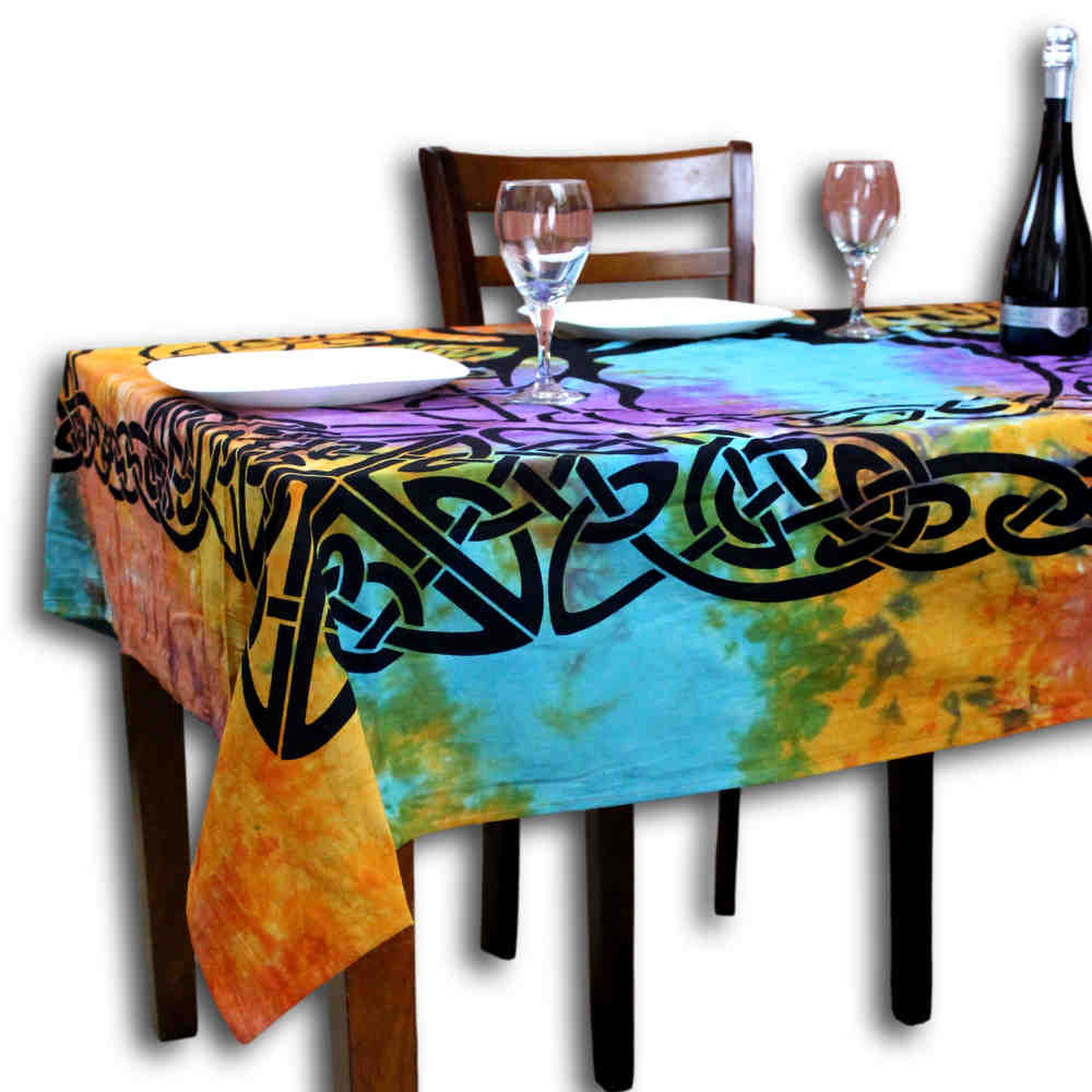 Celtic Tree of Life Cotton Tablecloth — Aurora Knotwork - Sweet Us