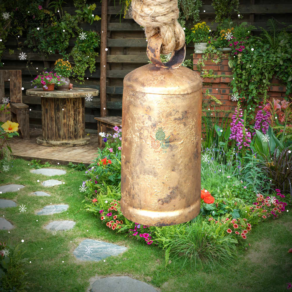 Rustic Dome Tin Bell — 5" with Wooden Striker