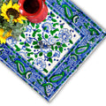 Royal Paisley Floral Block Print Set of 4 Placemats, Seaglass Symphony - Sweet Us
