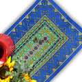 Sapphire Spectrum Geometric Print Set of Four Placemats, Turquoise Fusion - Sweet Us