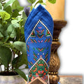 Sapphire Spectrum Geometric Print Set of Four Dinner Napkins, Blue Mirage - Sweet Us