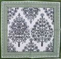 The Amore French Country Cotton Floral Set of 4 Table Napkins, Ebony Fern
