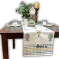Paisley Cradle Floral Cotton Block Print Table Runner, Olive Grove - Sweet Us