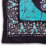 Paisley Oasis Cotton Batik Print Summer Floral Scarf for Women, Sea Breeze