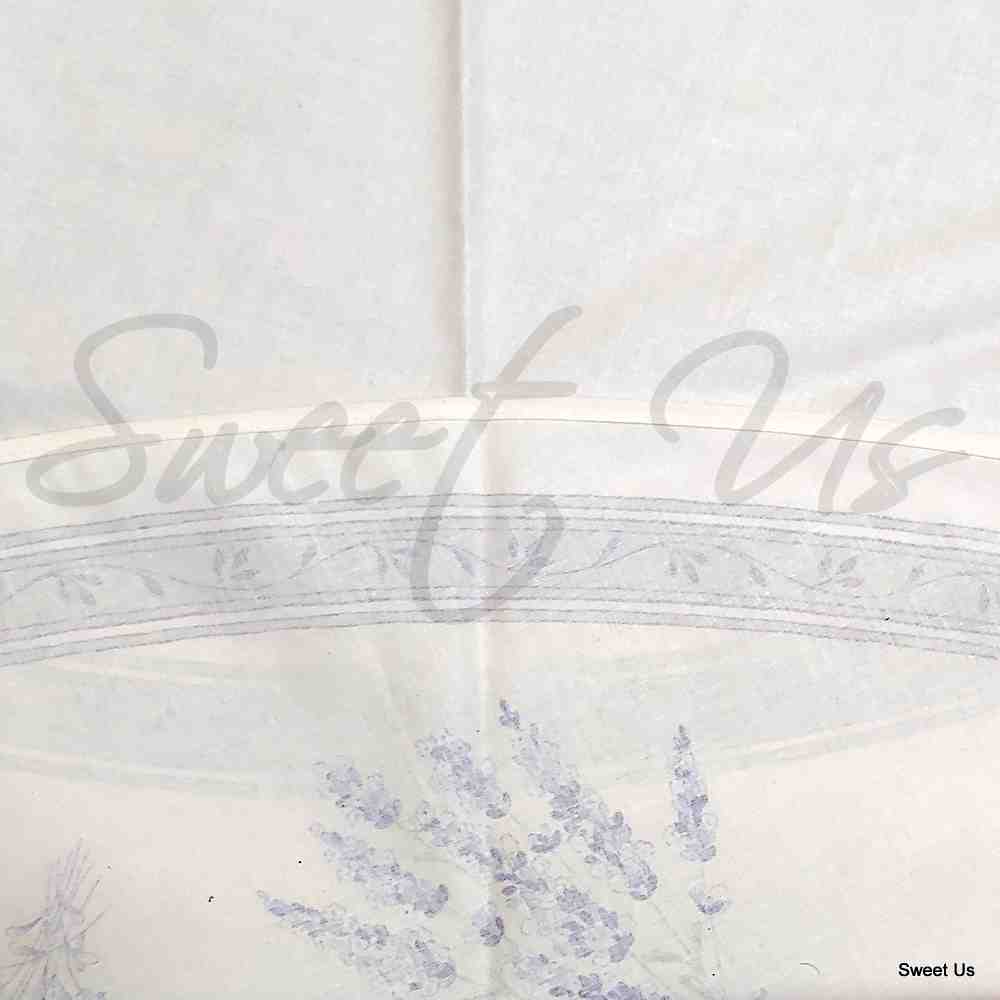 Wipeable Tablecloth French Provencal Acrylic Coated Cotton Lavender Yellow Ecru