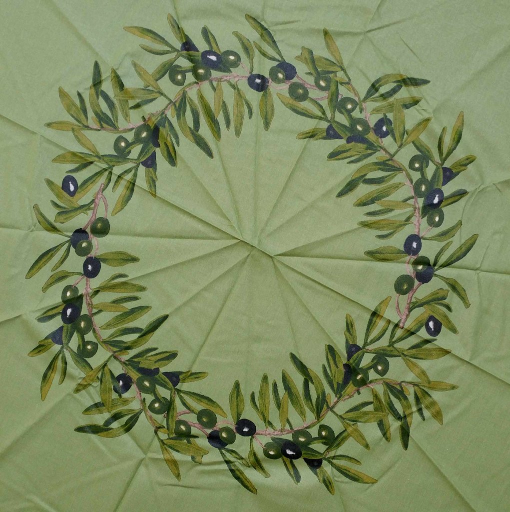 Wipeable Tablecloth Round Spillproof French Acrylic Coated Clos De Oliviers - Sweet Us