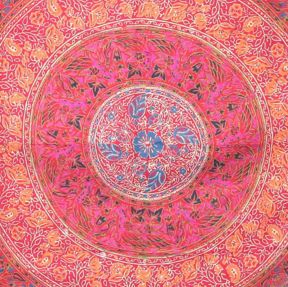 Clearance Sale Handmade 100% Cotton Sanganer Mandala Tapestry Spread Queen 108x108 Red - Sweet Us