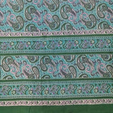 Handmade Paisley Print Cotton Tapestry Beach Sheet Bedspread Coverlet Full 88"x106" Green - Sweet Us