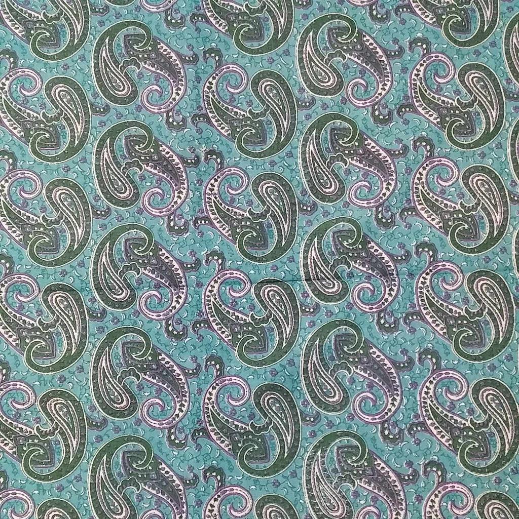 Handmade Paisley Print Cotton Tapestry Beach Sheet Bedspread Coverlet Full 88"x106" Green - Sweet Us