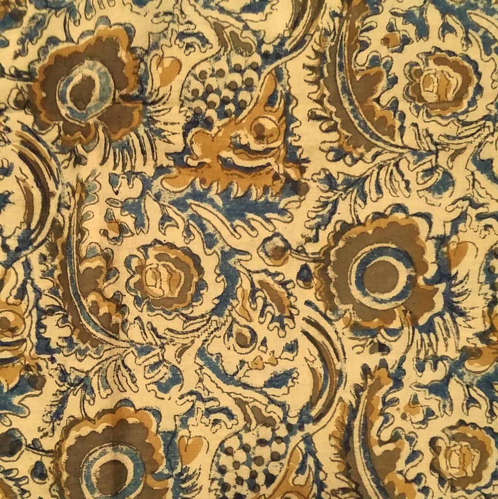 Veggie Dye Hand Block Print Cotton Tapestry Spread Throw 88"x108" Olive Green - Sweet Us