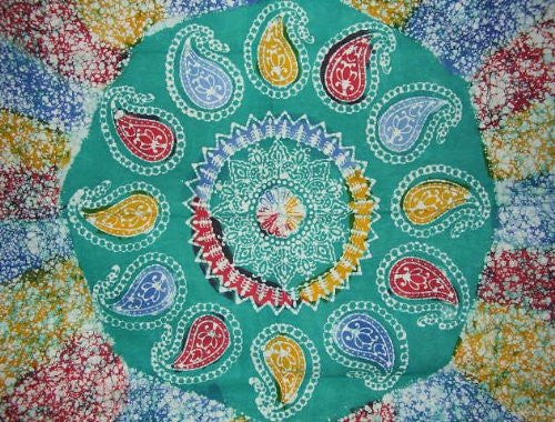 Handmade Cotton Snowflake Batik Paisley Mandala Tapestry Tablecloth Spread Twin - Sweet Us
