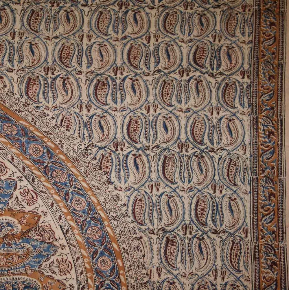 Handmade 100% Cotton Vegetable Dye Hand Block Printed Tapestry Tablecloth Red - Sweet Us