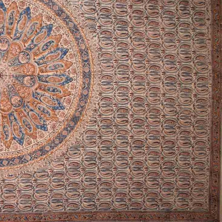 Handmade 100% Cotton Vegetable Dye Hand Block Printed Tapestry Tablecloth Red - Sweet Us