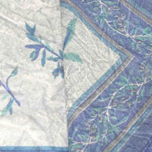Handmade Table Napkin Border Vine Design 100% Cotton Grey & Blue Astonishing - Sweet Us