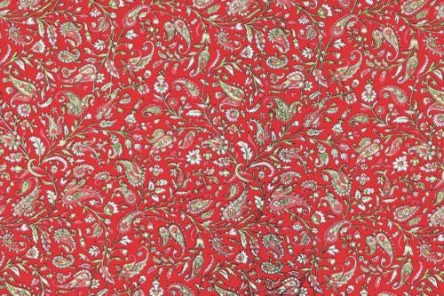 Unique Handmade Paisley Floral Scarf Bandana 100% Cotton 42x42 Red - Sweet Us