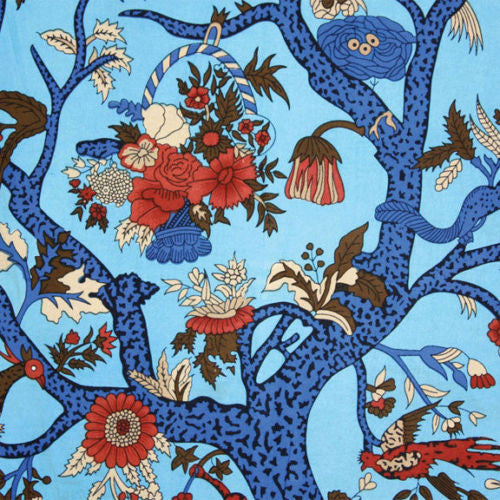 Handmade 100% Cotton 3D Tree of Life Tapestry Tablecloth Spread  Blue 60x90 Twin - Sweet Us