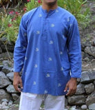 Shirts for Men Tunics for Women Kurta Om Shirt Soft Cotton Black Blue White - Sweet Us