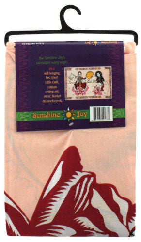 Handmade 100% Cotton Mexican Day of the Dead Tapestry Coverlet Bedspread 60x90 - Sweet Us